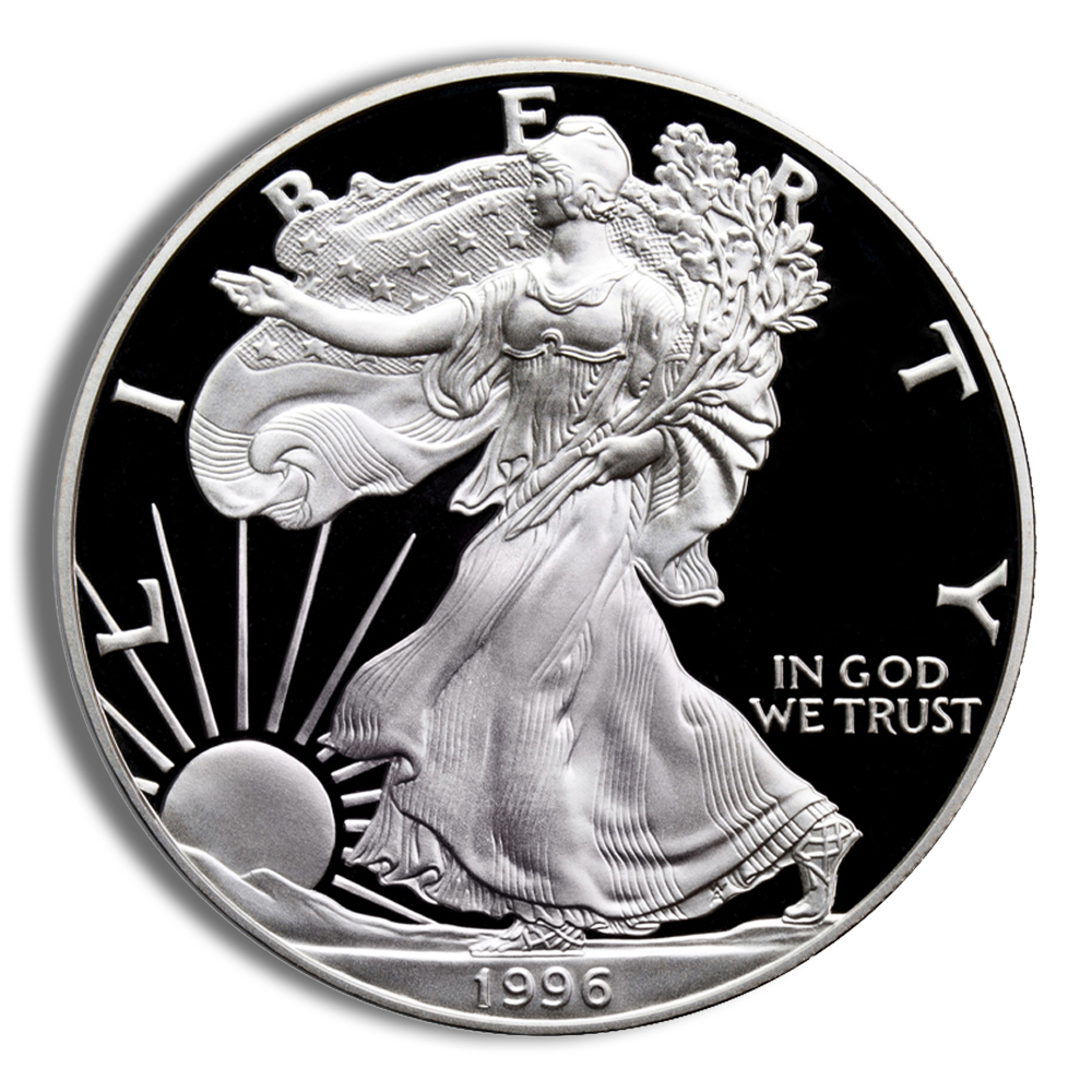 1996-P Proof Silver Eagle with Box & COA