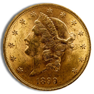 $20 Gold Liberty Double Eagle – AU