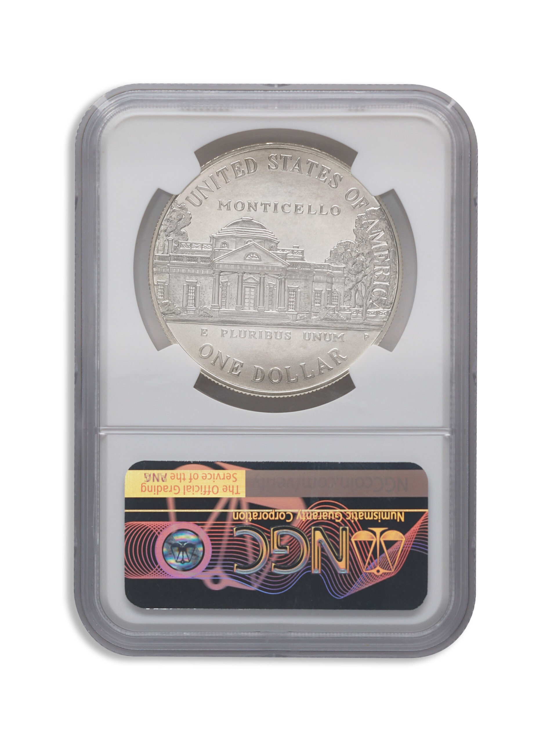 1993-P $1 Jefferson Silver Commem - NGC MS70