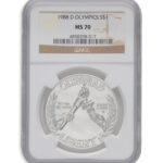 1988-D $1 Olympic Silver Commem – NGC MS70