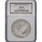 2008-P $1 Bald Eagle Silver Commem – NGC MS70
