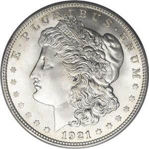 1921-D Morgan Silver Dollar - AU