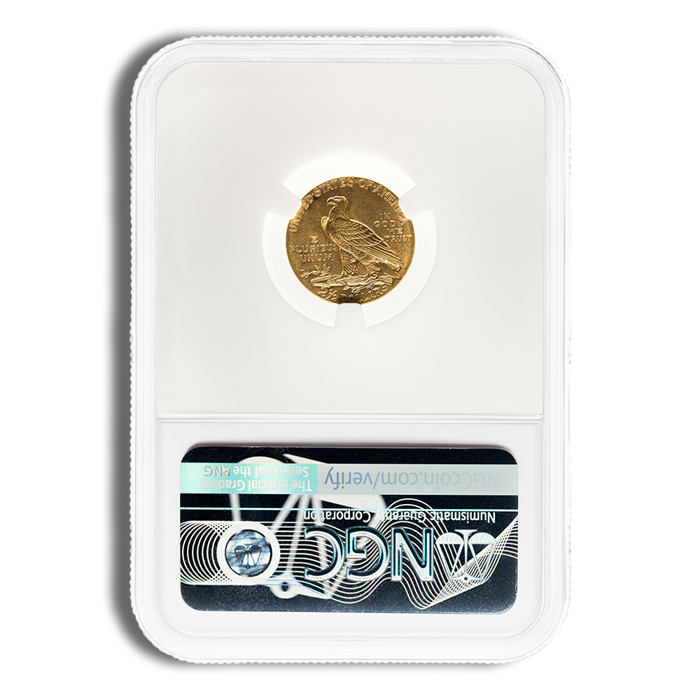 $2.5 Gold Indian Quarter Eagle - NGC MS61