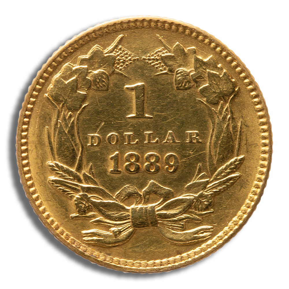 $1 Gold Indian Type 3 - Cleaned/Low Grade