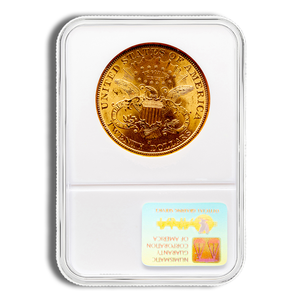$20 Gold Liberty Double Eagle - NGC MS61
