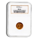 $2.5 Gold Indian Quarter Eagle – NGC MS62