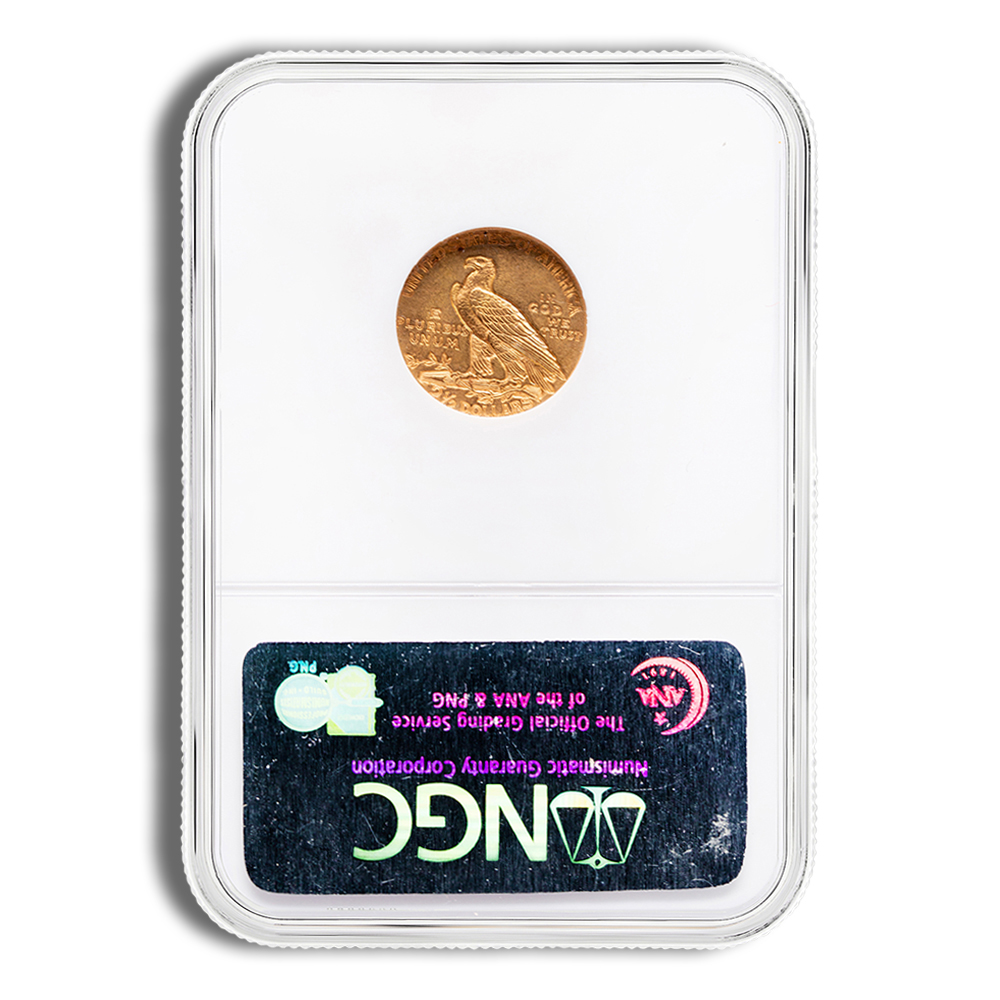 $2.5 Gold Indian Quarter Eagle - NGC MS62