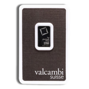 5 gram Platinum Bar - Valcambi (Carded) 15 pms 7798097