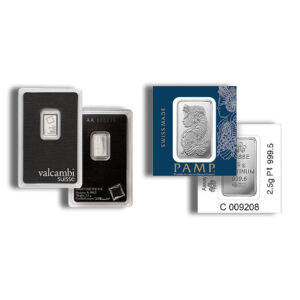 Home 34 2.5 gram Platinum Bar - Brand Varies (Carded)