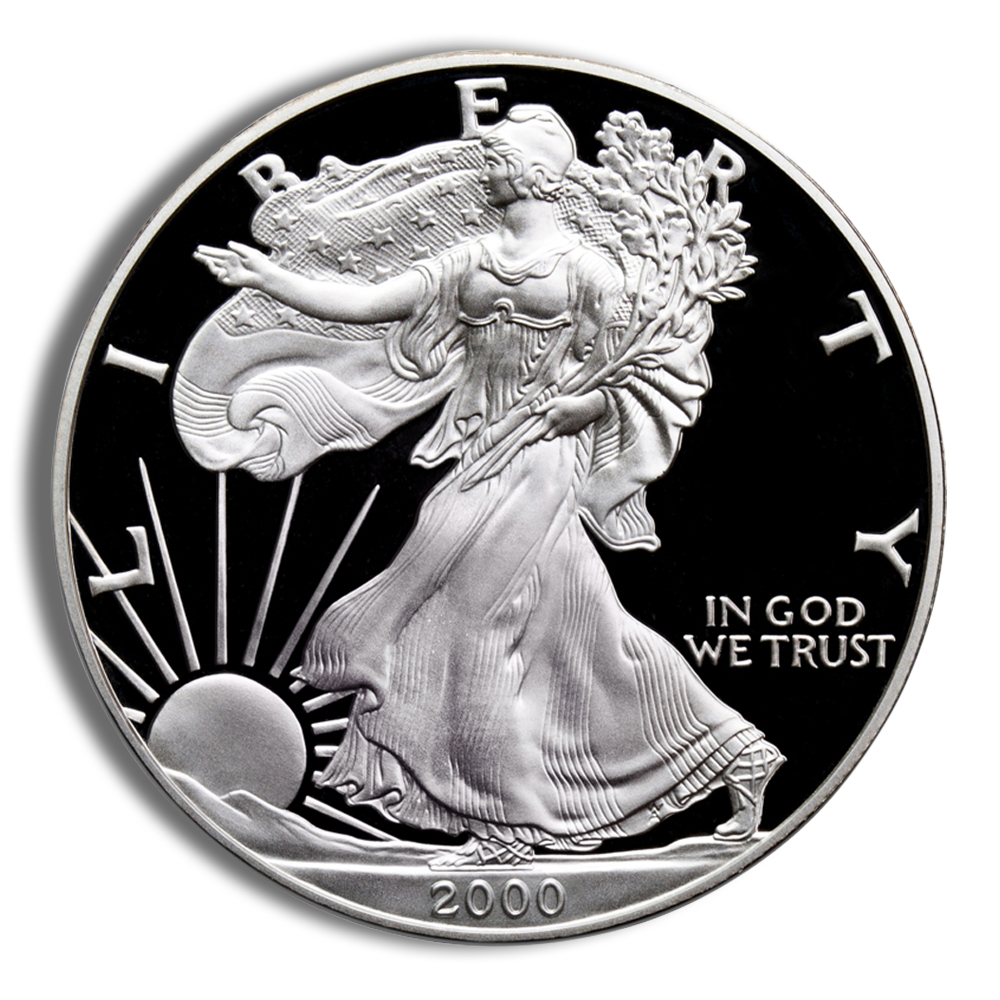 2000-P Proof Silver Eagle with Box & COA