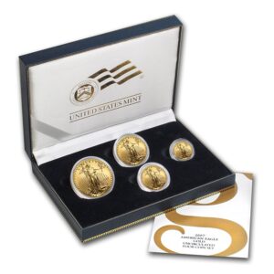 2007-W 4-Coin Proof Gold Eagle Set