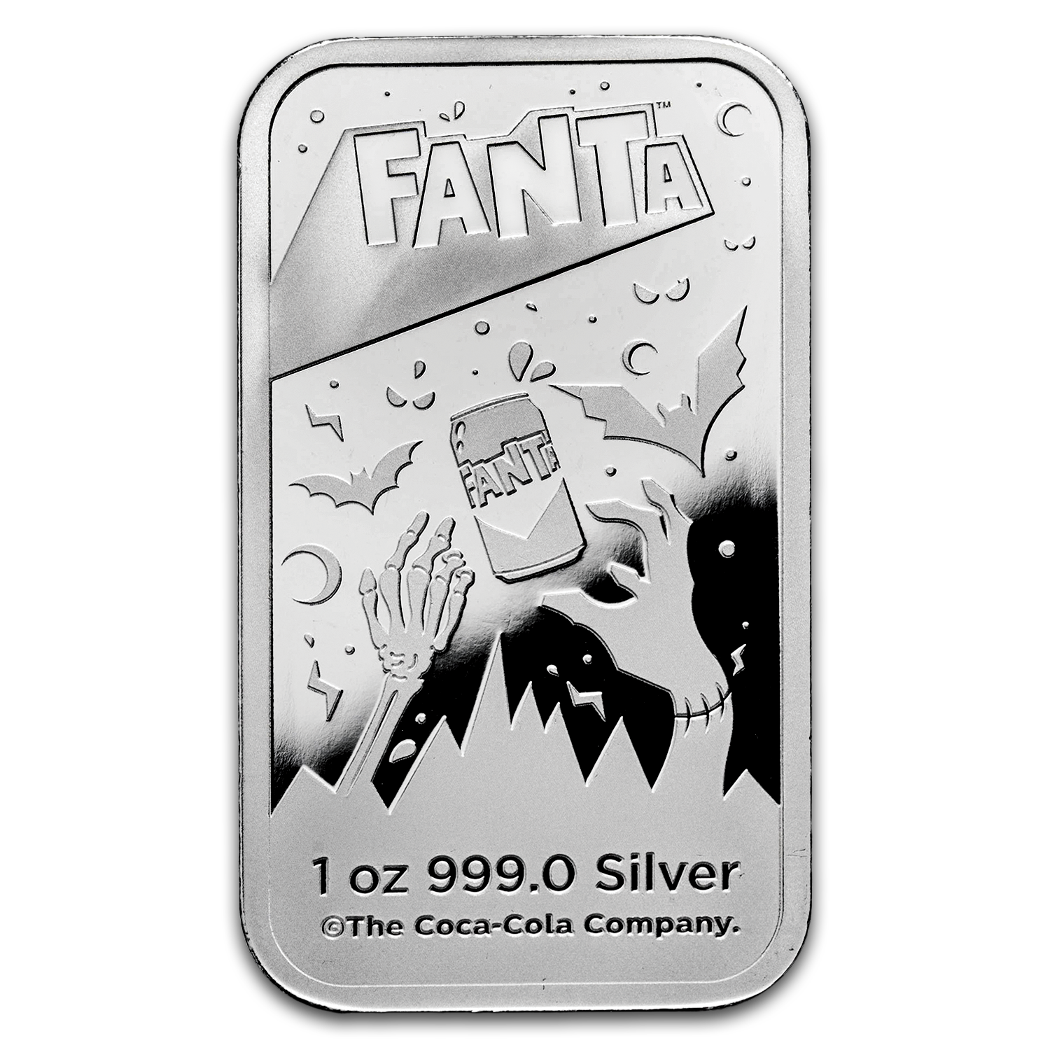 PAMP Orange Fanta Halloween 1 oz silver bar — supplied product view 2