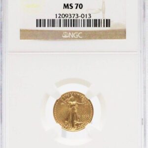 2004 1/10 oz American Gold Eagle $5 in NGC MS70 holder