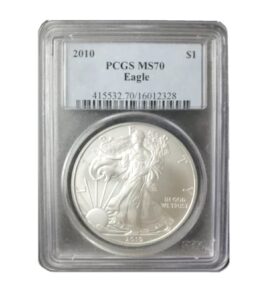 2010 American Silver Eagle $1 in PCGS MS70 holder