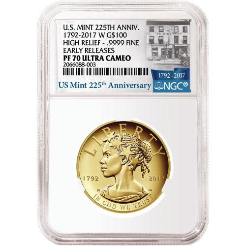 2017-W American Liberty high relief gold coin NGC PF70 Early Releases