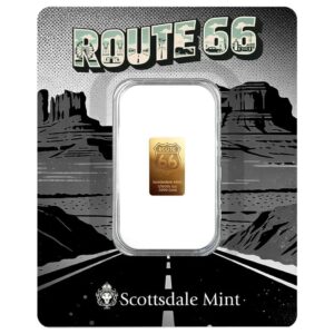 Scottsdale Mint Route 66 1/100 oz Gold Bar in TEP