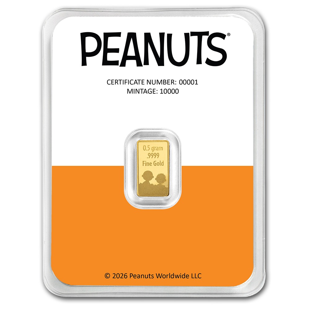 PAMP Peanuts® Great Pumpkin 1/2 Gram Gold Bar