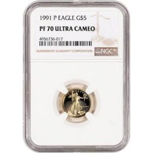 1991-P 1/10 oz Proof Gold Eagle $5