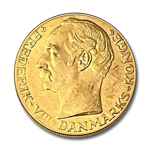 Denmark 20 Kroner gold coin, Christian X portrait