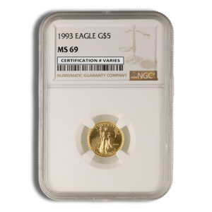Agate Precious Metals 36 1993 1/10 oz Gold Eagle $5 NGC MS69