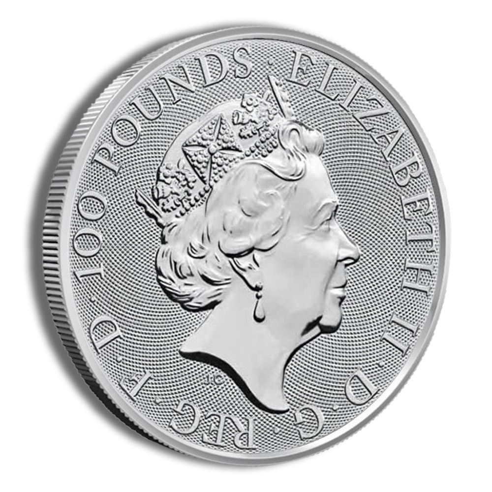 2022 1 oz Great Britain Tudor Beast Platinum Coin - Lion of England