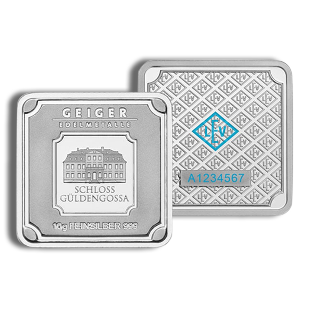 30 x 10 gram Silver Geiger Bar Box
