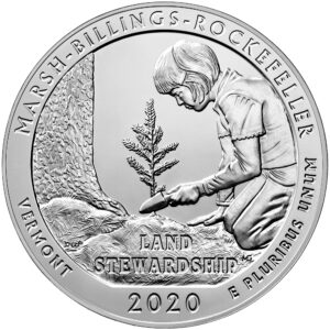 2020 5 oz ATB Marsh-Billings-Rockefeller Silver Coin – BU