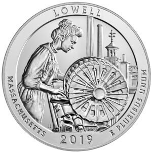 2019 5 oz ATB Lowell Silver Coin – BU