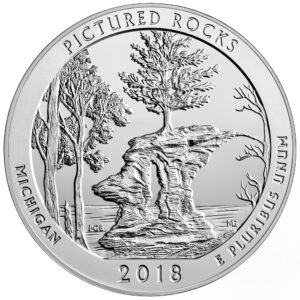 2018 5 oz ATB Pictured Rocks Silver Coin – BU