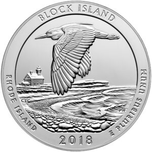 2018 5 oz ATB Block Island Silver Coin – BU