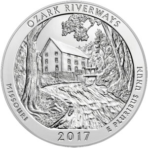 2017 5 oz ATB Ozark Silver Coin – BU