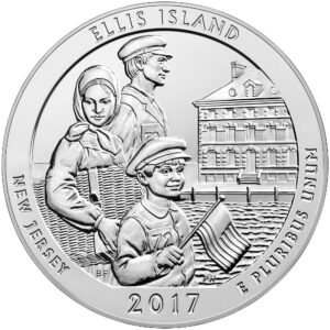 2017 5 oz ATB Ellis Island Silver Coin – BU