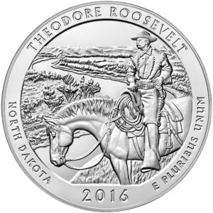 2016 5 oz ATB Theodore Roosevelt Silver Coin – BU