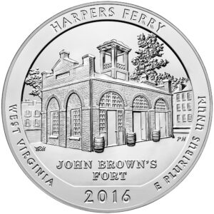 2016 5 oz ATB Harpers Ferry Silver Coin – BU