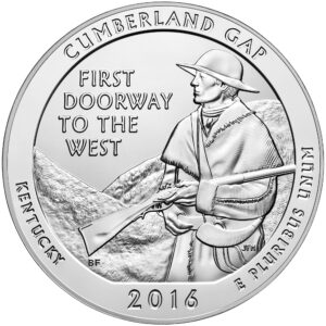 2016 5 oz ATB Cumberland Gap Silver Coin - BU 13 pms 1105707