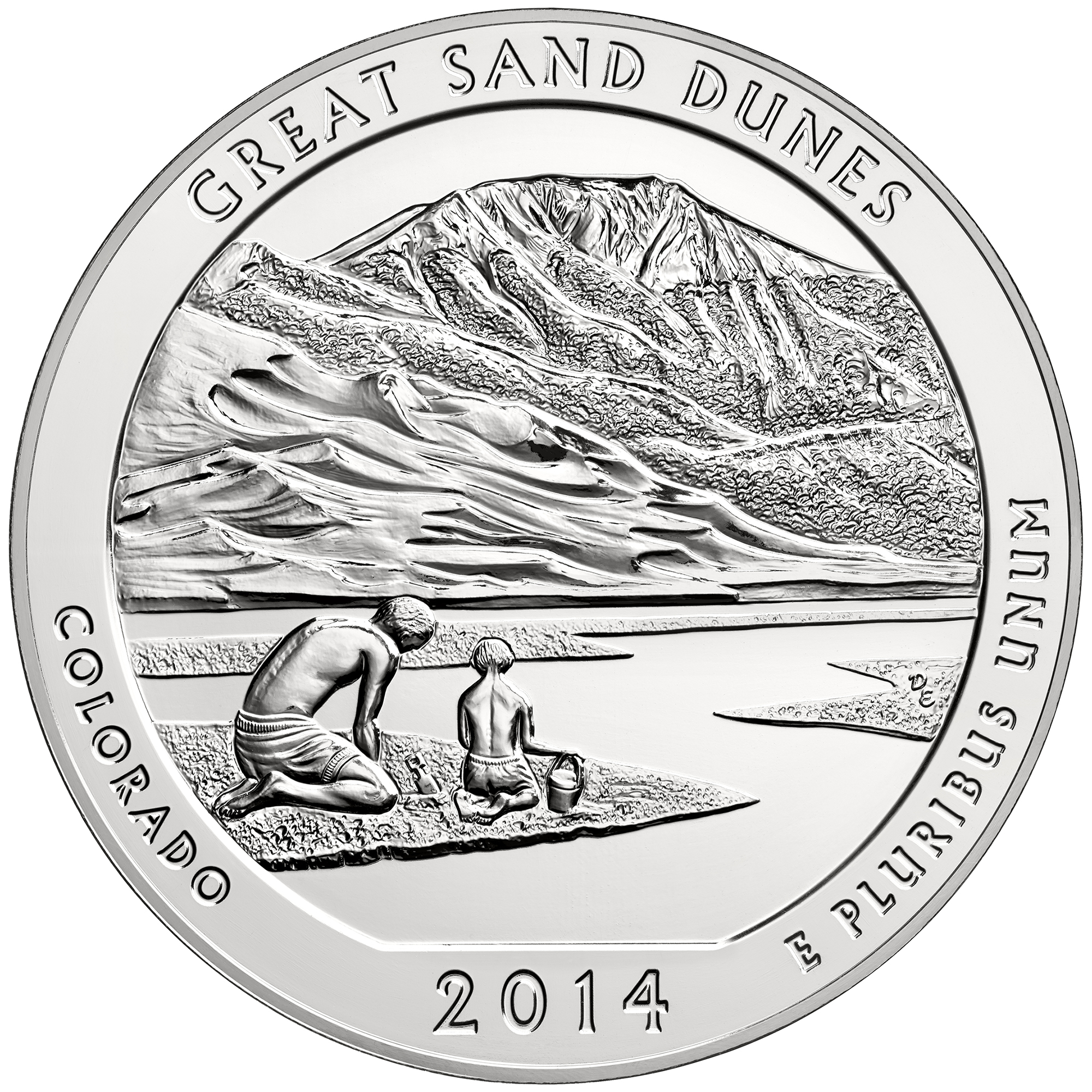 2014 5 oz ATB Great Sand Dunes Silver Coin – BU