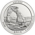 2014 5 oz ATB Arches Silver Coin – BU