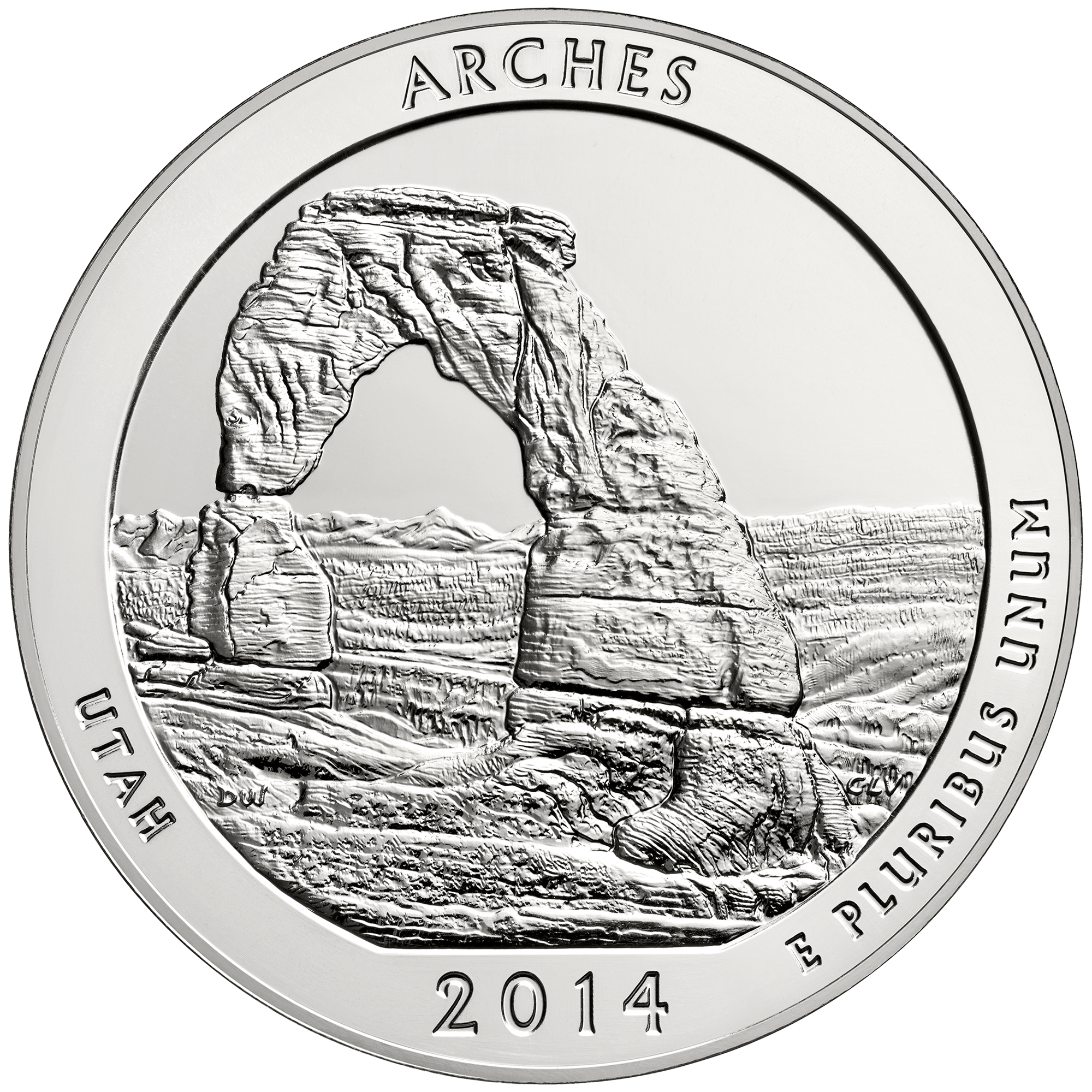 2014 5 oz ATB Arches Silver Coin – BU
