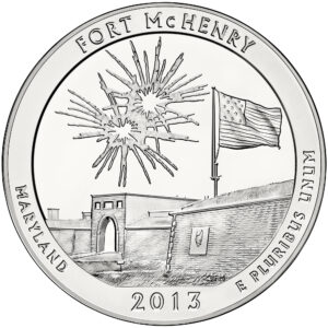 2013 5 oz ATB Fort McHenry Silver Coin – BU