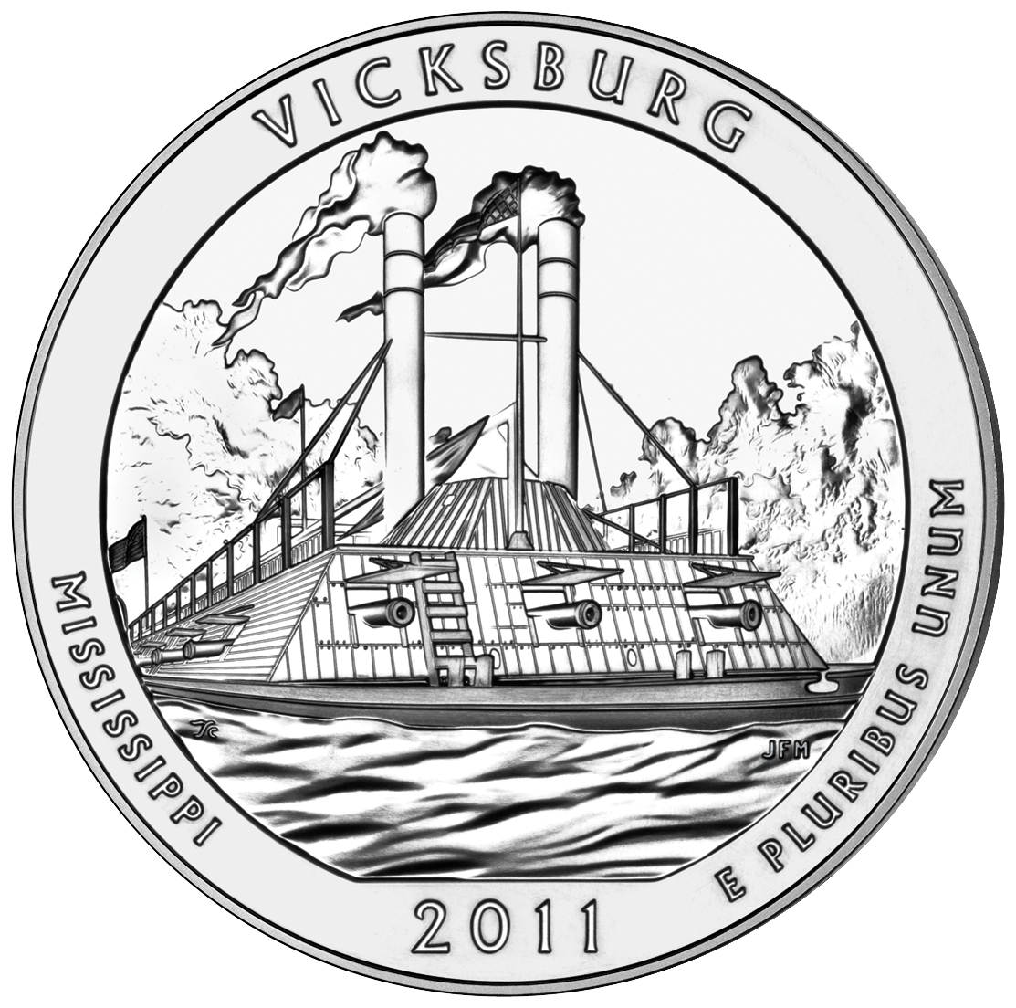 2011 5 oz ATB Vicksburg Silver Coin – BU