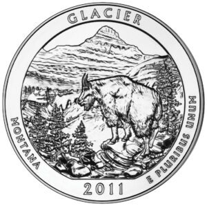 2011 5 oz ATB Glacier Silver Coin - BU 15 pms 1105731