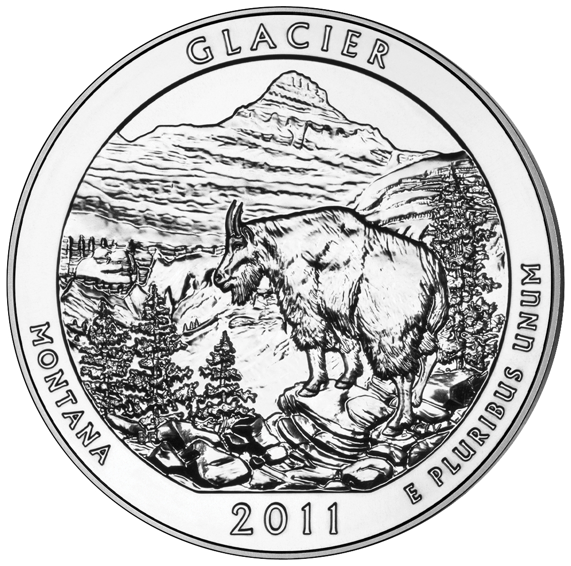 2011 5 oz ATB Glacier Silver Coin - BU