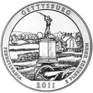 2011 5 oz ATB Gettysburg Silver Coin – BU