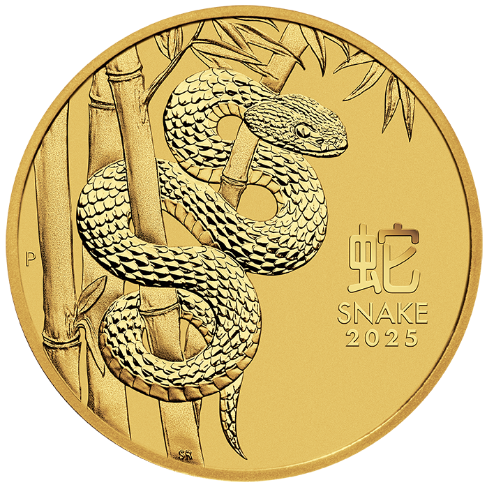 2025 1/4 oz Australia Gold Lunar Snake BU - Series III
