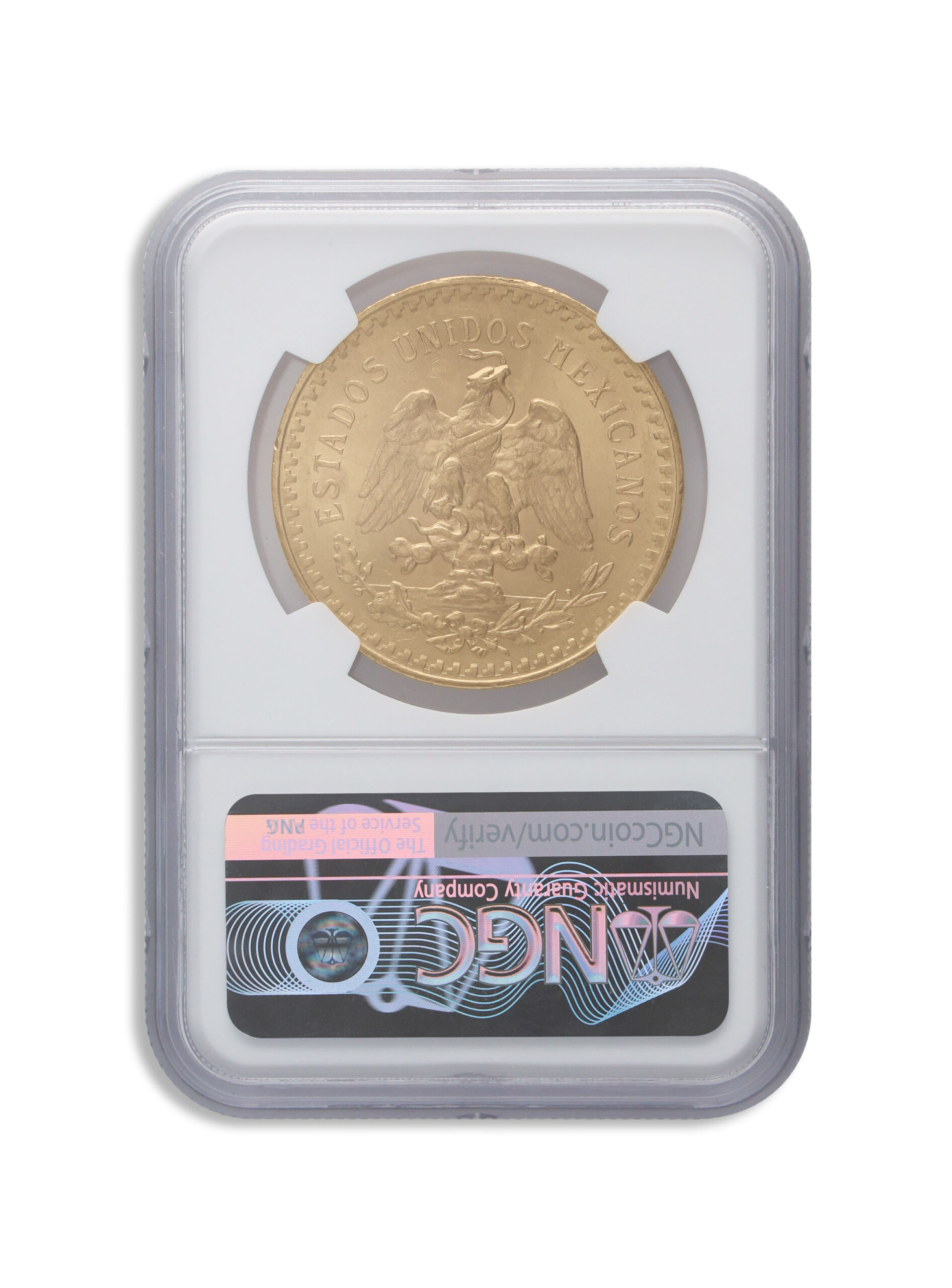 1925 Mexico Gold 50 Peso - Unc Details - Rev Cleaned
