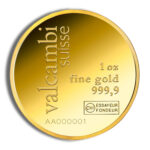 1 oz Gold Round – Valcambi (Carded)