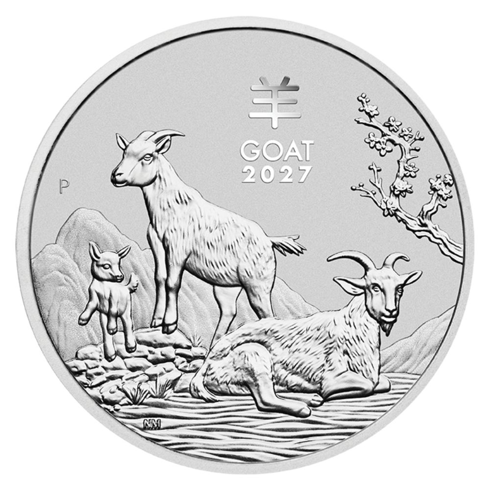 2027 1 oz Australia Silver Lunar Goat BU - Series III