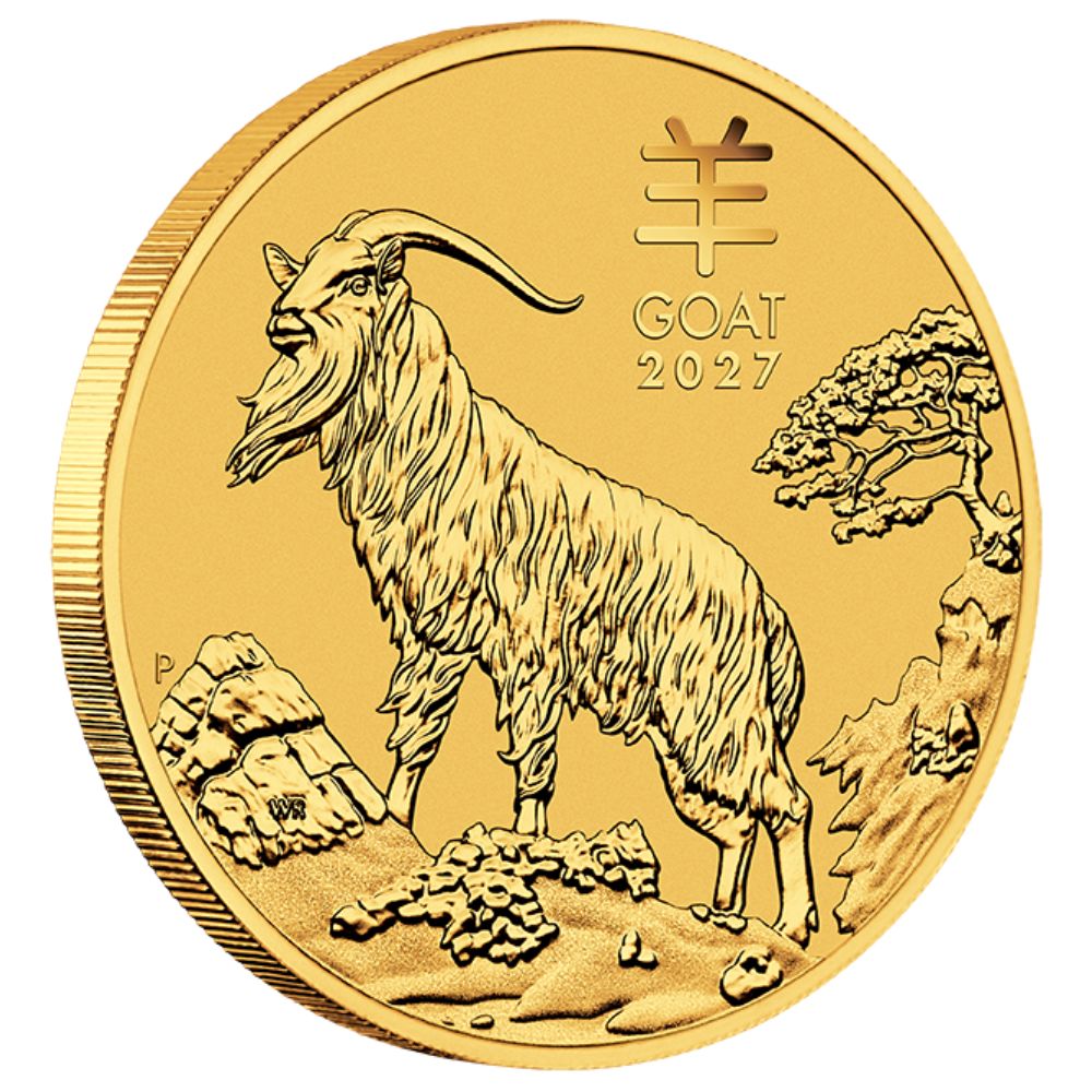2027 1 oz Australia Gold Lunar Goat BU - Series III