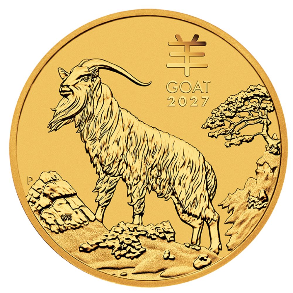 2027 1/10 oz Australia Gold Lunar Goat BU - Series III