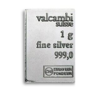 Agate Precious Metals 35 1 gram Silver Bar - Valcambi